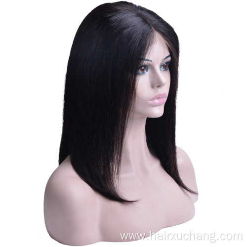 Hot Selling 150 Densty Short Lace Front Human Hair Wigs Raw Indian Hair Wigs Human Hair Straight Bob Wigs For Black Women